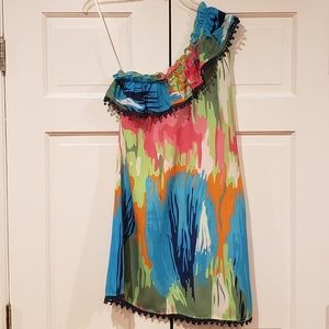 Mud Pie Bag Lady One Shoulder Dress